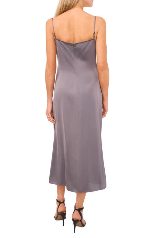 Shop Halogenr Halogen(r) Cowl Neck Satin Slipdress In Quiet Shade Grey