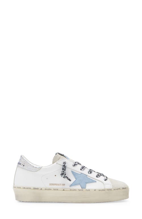 Shop Golden Goose Super-star Low Top Sneaker In White Leather/faded Denim