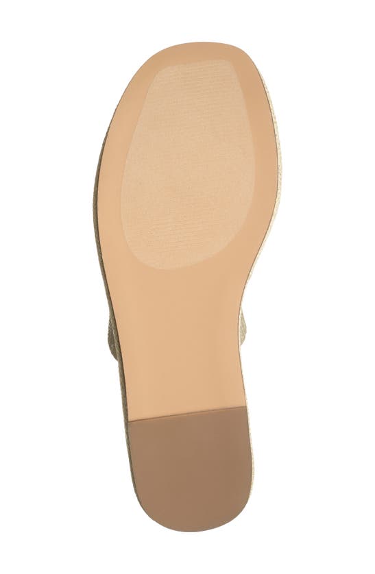 Shop Steve Madden Merrcer Platform Slide Sandal In Natural Raffia