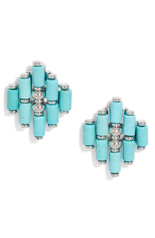 Kendra Scott Ember Statement Stud Earrings in Variegated Turquoise at Nordstrom