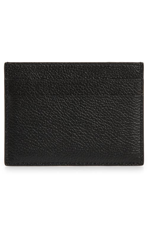 Balenciaga Cash Leather Card Holder In Black/white