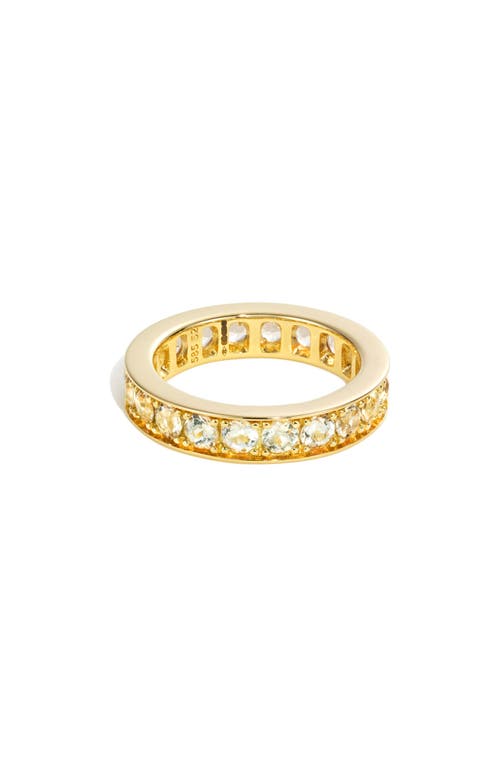 Prasiolite Eternity Ring in Gold