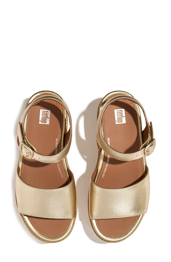 Shop Fitflop Eloise Ankle Strap Platform Sandal In Platino