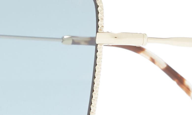 Miu Miu 60mm Cat Eye Sunglasses In Pale Gold / Light Blue