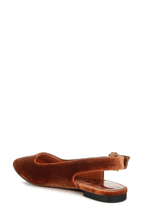 London Rag Dolan Slingback Flat In Brown