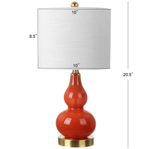 Jonathan Y Anya Mini Glass Led Table Lamp In Sunset Orange