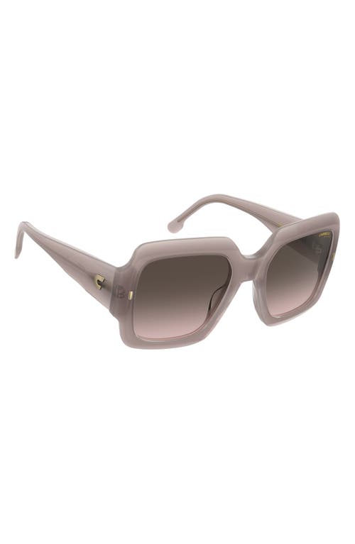 Carrera Eyewear 54mm Gradient Rectangular Sunglasses In Beige/brown Gradient