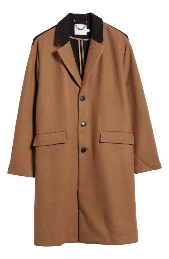 TOPMAN TOPMAN MIXED MEDIA OVERCOAT