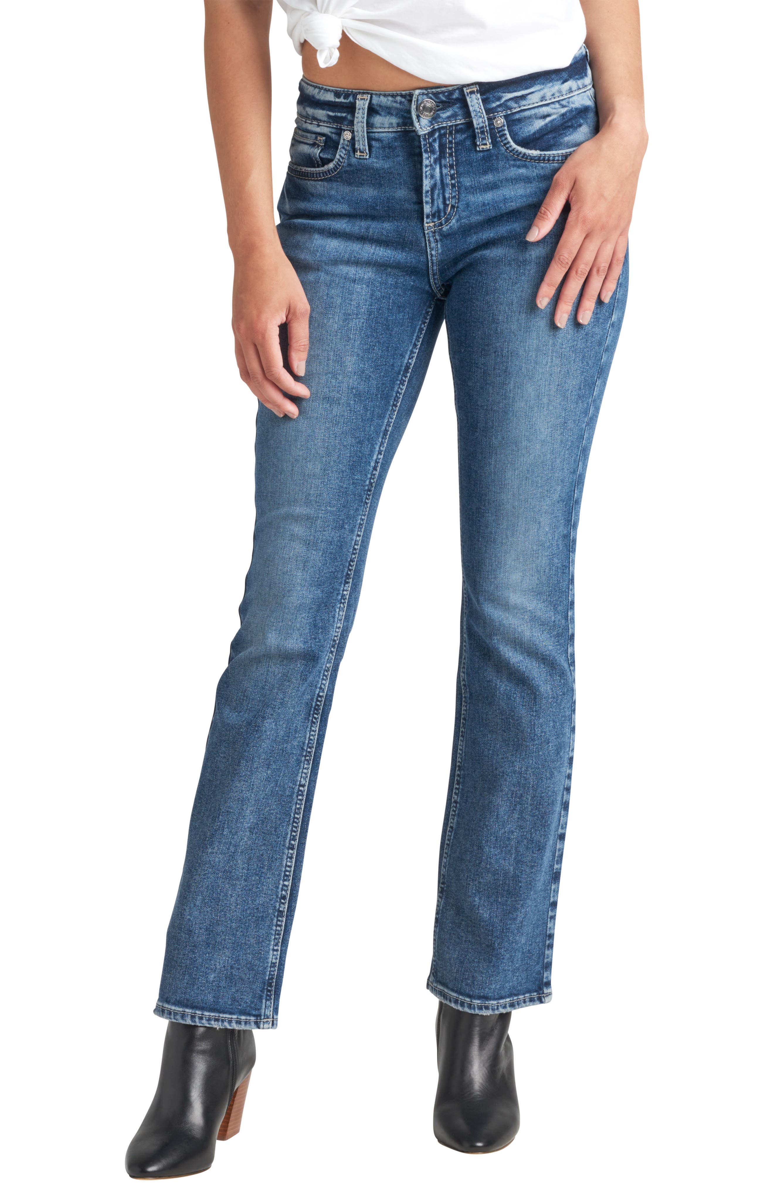Silver Jeans Co. Elyse Slim Bootcut Jeans in Indigo