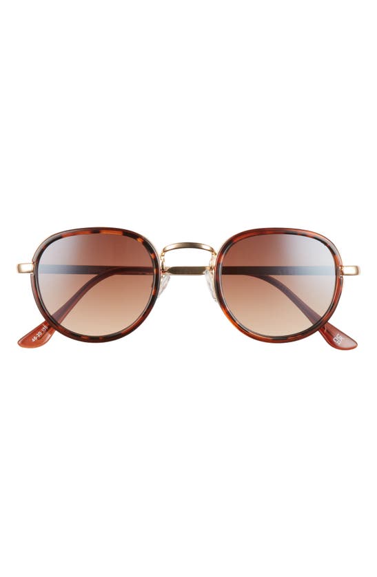 Aire Cygnus 46mm Round Sunglasses In Syrup Tort