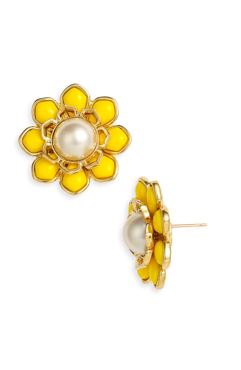 kate spade new york 'sweet zinnia' floral stud earrings ...