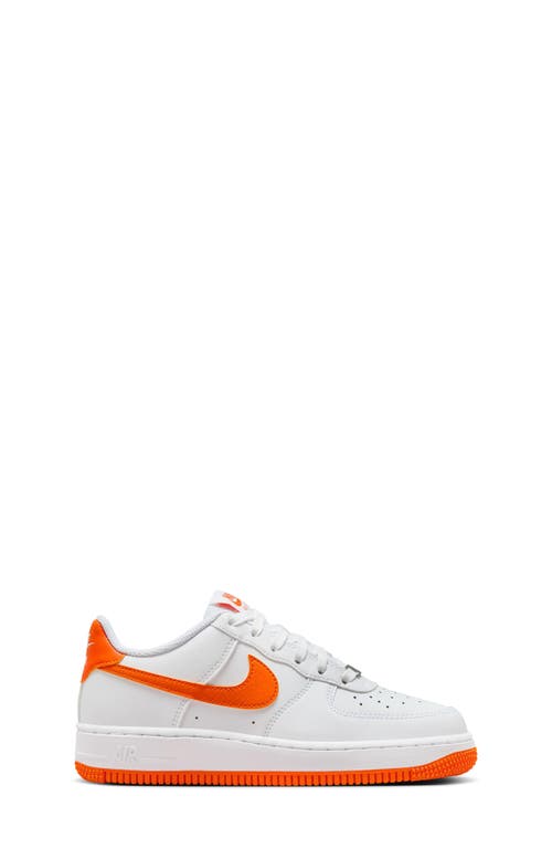 Shop Nike Kids' Air Force 1 Sneaker In White/safety Orange