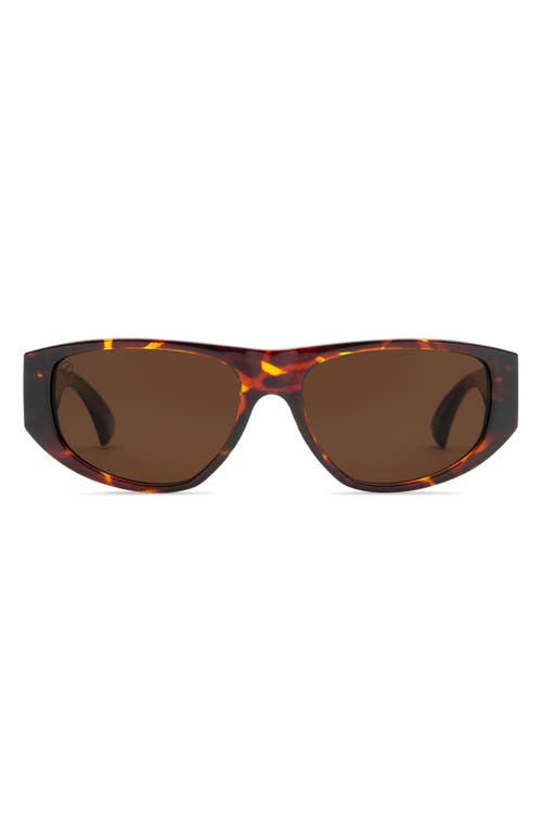 Electric Stanton 45mm Polarized Cat Eye Sunglasses In Gloss Tort/bronze Polar