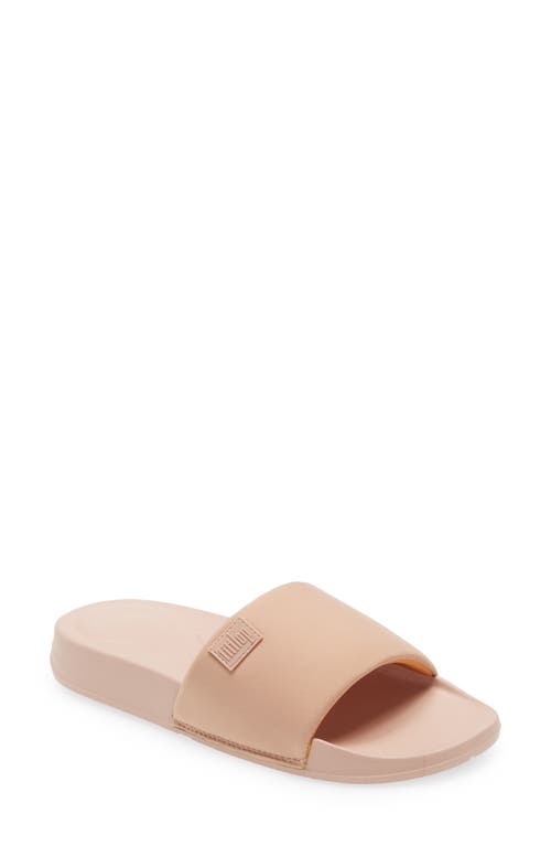 FitFlop iQUSHION Water Resistant Slide Sandal in Beige/Honey Yellow
