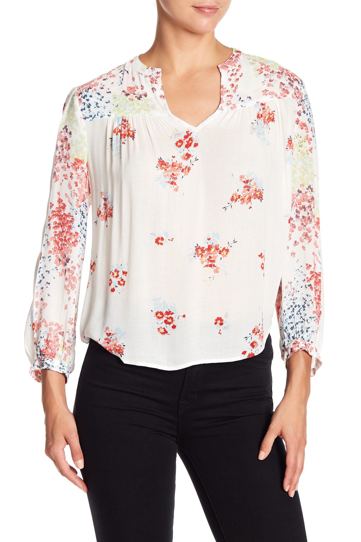 lucky brand floral blouse