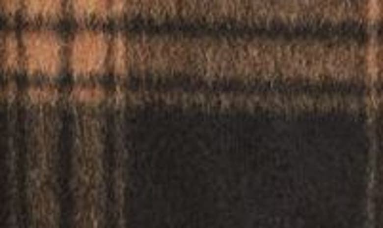 Rails Cheyenne Plaid Brushed Wool Blend Coat In Camel Jet
