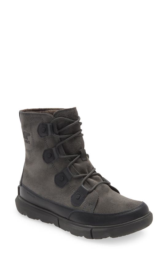 Sorel Explorer™ Waterproof Lace-up Boot In Green/ Black