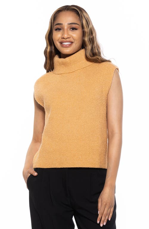 Alexia Admor Women's Jaylani Turtleneck Sweater Vest In Camel