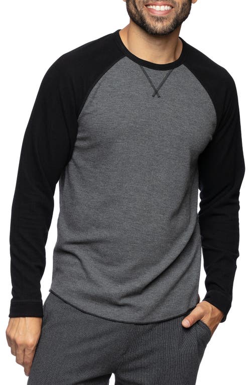 Andy Reversible Colorblock Raglan Sleeve T-Shirt in Phantom Black