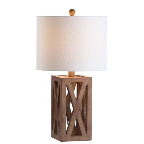 JONATHAN Y JONATHAN Y STEWART FARMHOUSE WOOD LED TABLE LAMP 