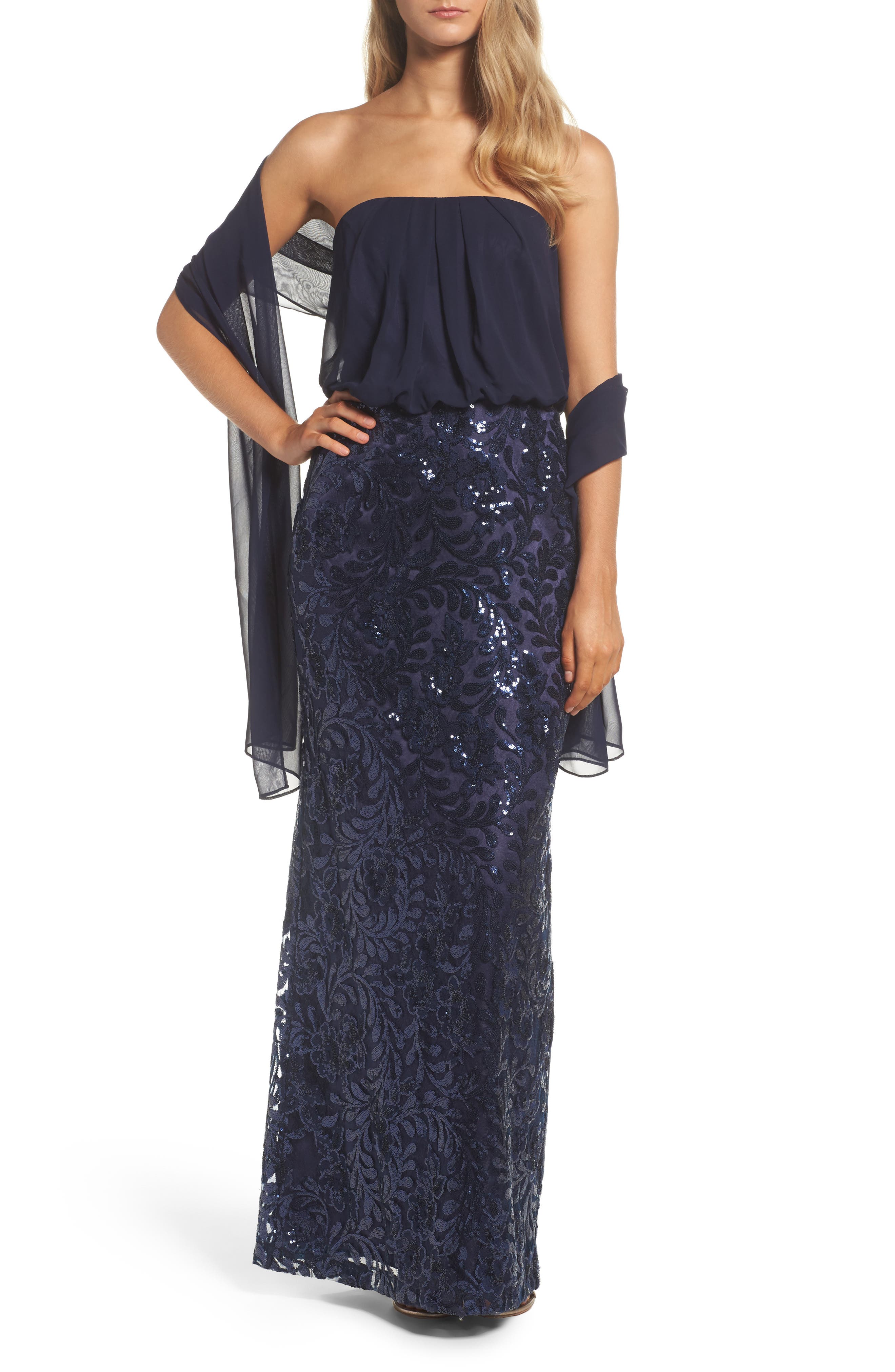 blouson gown vince camuto