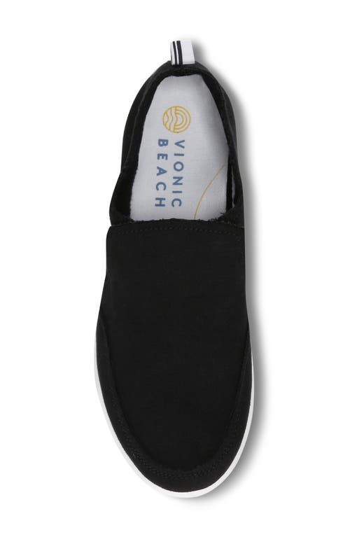 Shop Vionic Beach Collection Malibu Slip-on Sneaker In Black Canvas