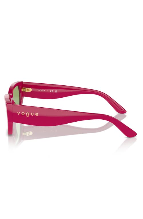 Vogue 53mm Rectangular Sunglasses In Fuchsia/light Green