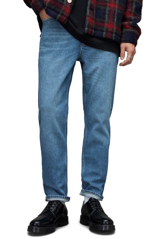 AllSaints Jack High Waist Jeans in Pop Blue Indigo