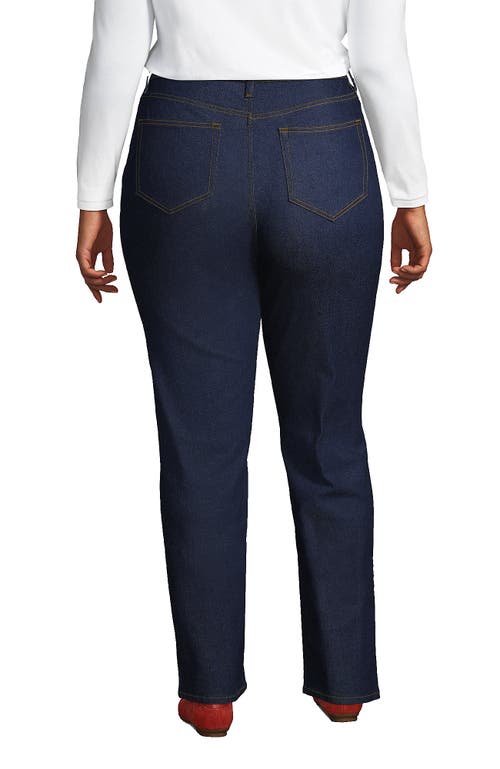 Lands' End Recover High Rise Straight Leg Blue Jeans In River Rinse