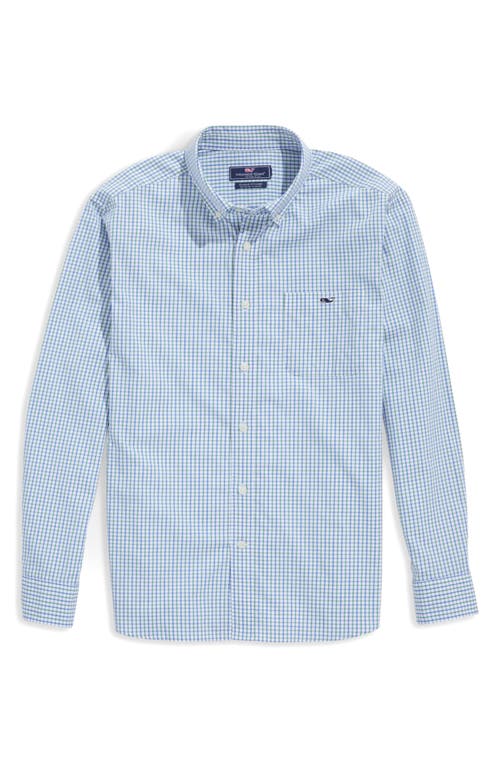 vineyard vines Classic Fit Tattersall Button-Down Shirt in Starboard Green