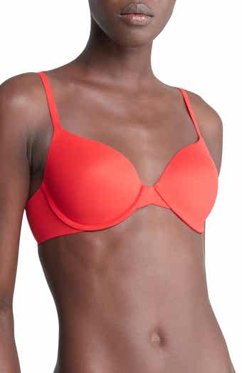 Calvin Klein Manic Red Modern Cotton Ribbed Unlined Bralette – CheapUndies