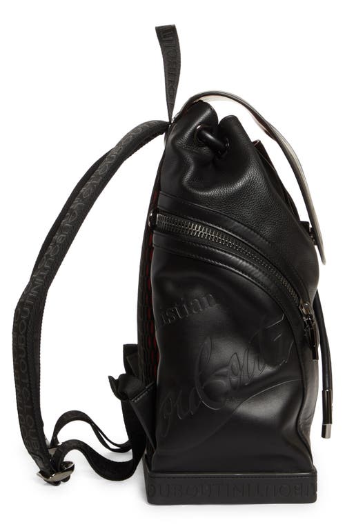Shop Christian Louboutin Small Explorafunk Empire Leather Backpack In Black/black/black