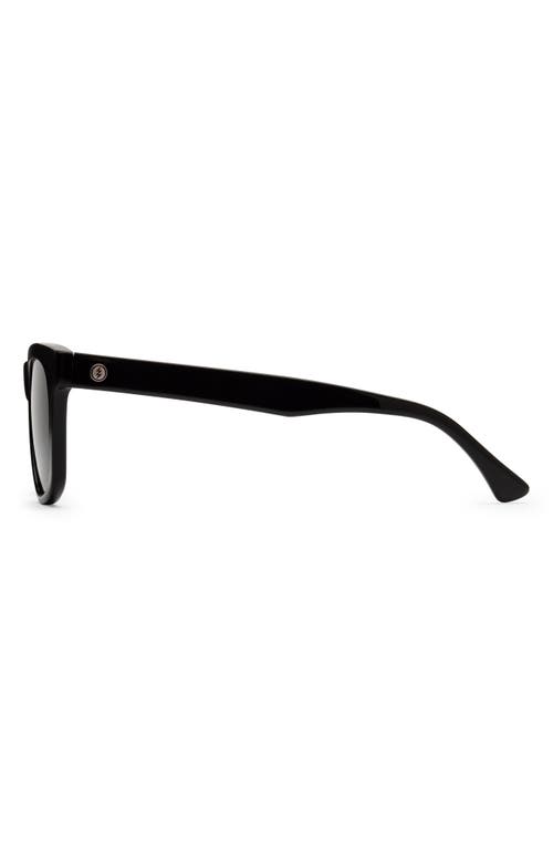 Shop Electric Modena 52mm Polarized Rectangular Sunglasses In Gloss Black/grey Polar