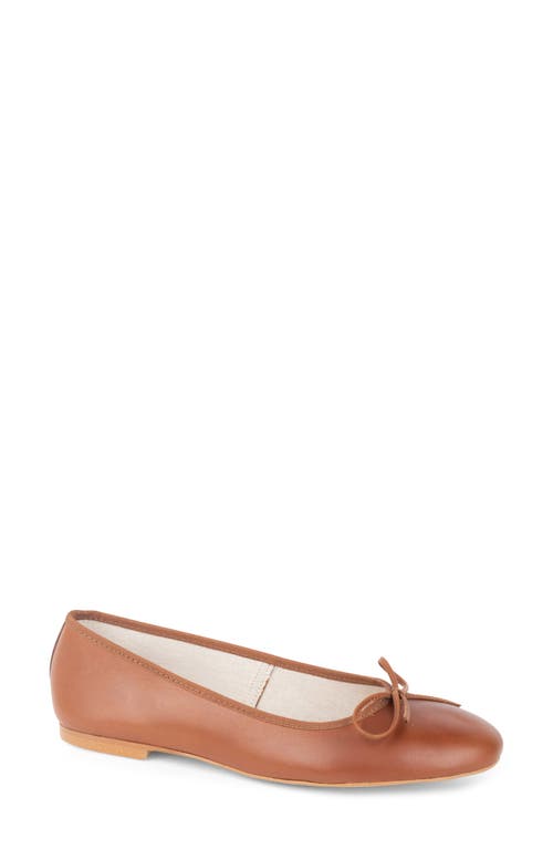 Bow Ballet Flat in Luggage