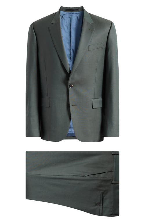 Shop Paul Smith Tailored Fit Green Wool Suit In Mint Green