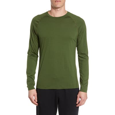 Smartwool Stripe Merino Blend T-Shirt, Green