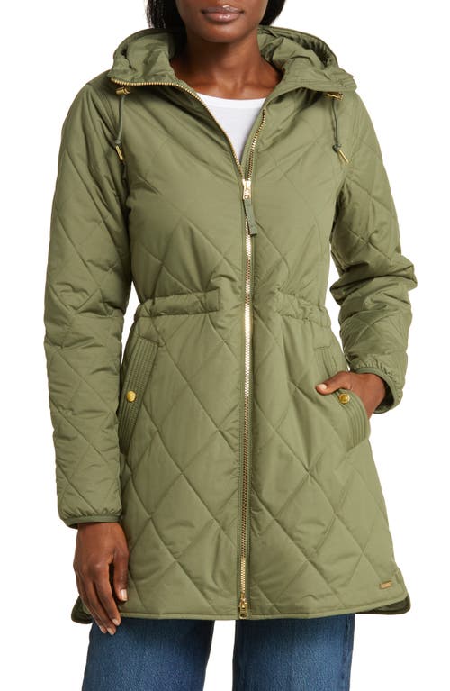 L.l.bean Bean's Cozy Quilted Coat In Deep Olive