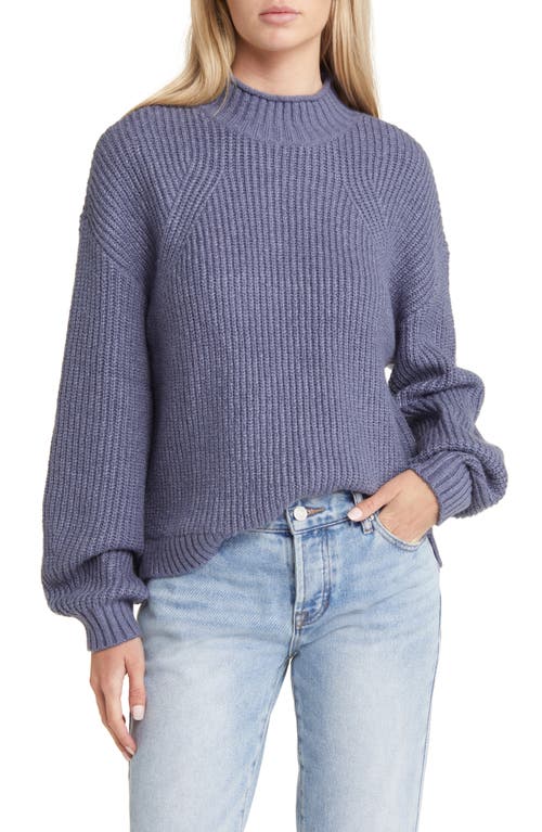 BP. Mock Neck Sweater in Blue Shadow Smart Closet