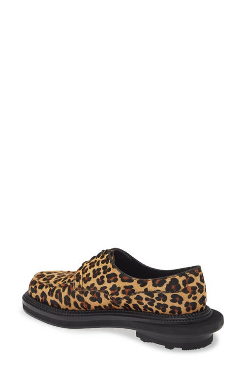 Shop Jm Weston X Sacai Genuine Calf Hair Golf Derby In Leopard Calf Hair