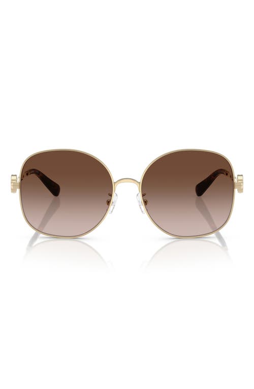 Tory Burch Tortoiseshell-effect Cat-eye Frame Sunglasses In Gold