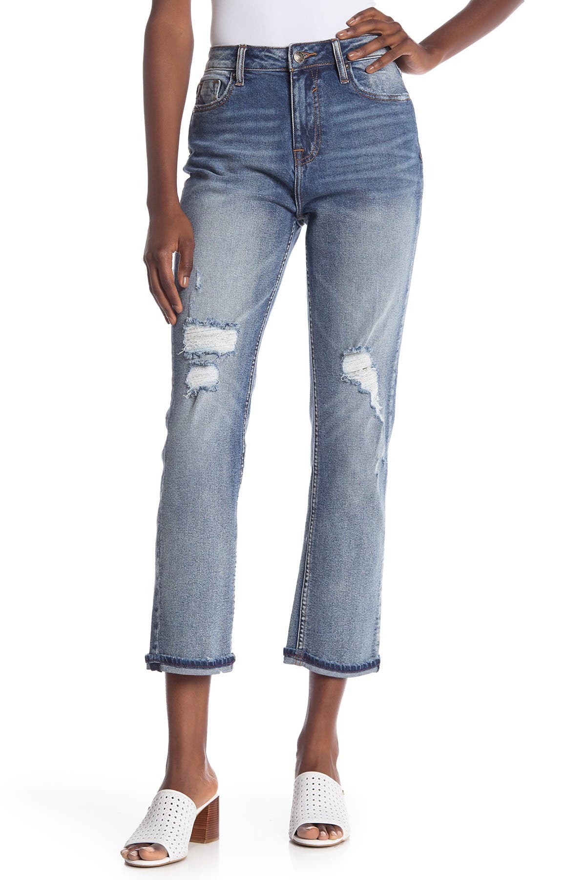 relaxed distressed jeans