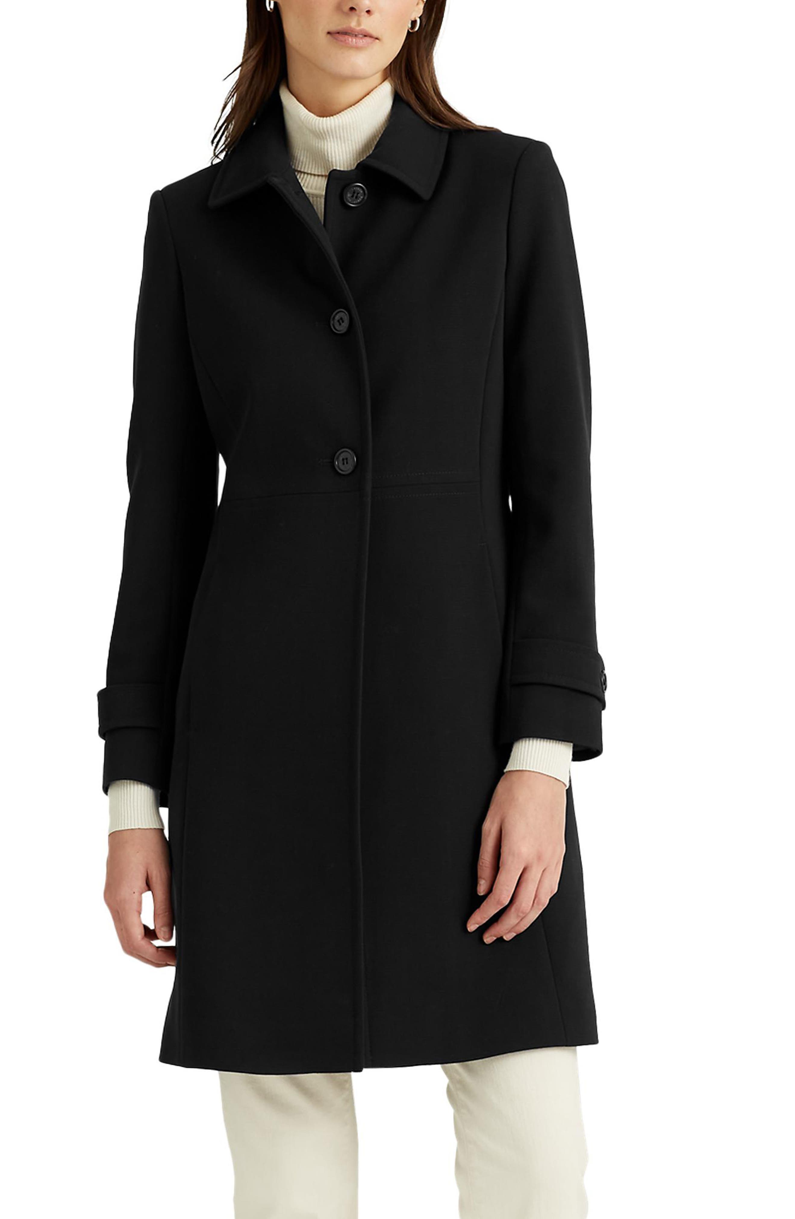 ralph lauren crepe coat