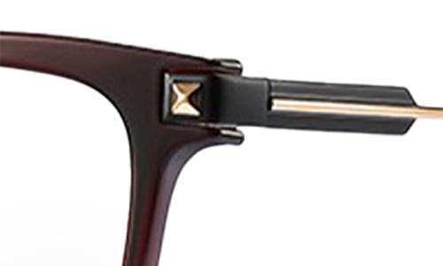 Fifth & Ninth Karli 53mm Rectangular Blue Light Blocking Glasses In Brown