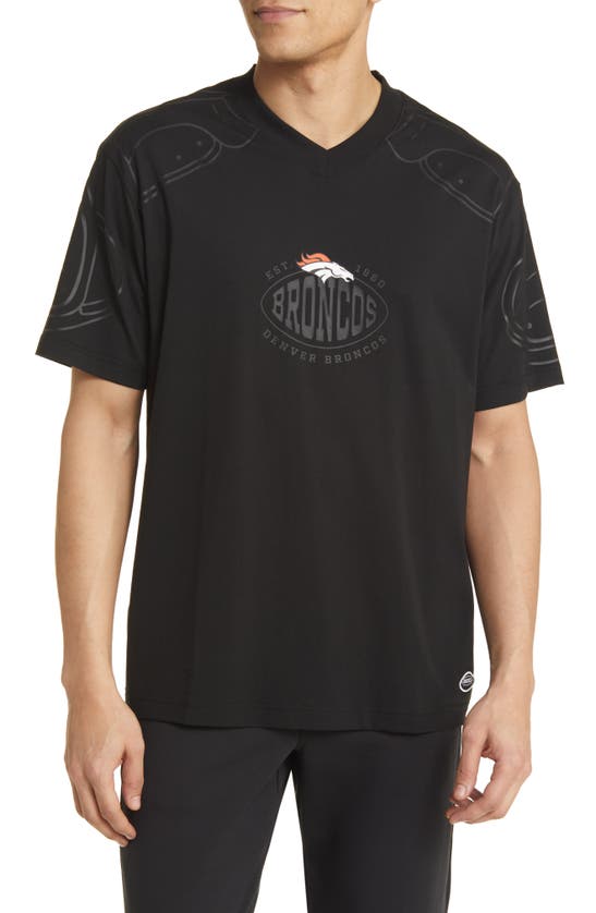 Hugo Boss X Nfl Tackle Graphic T-shirt In Denver Broncos Black