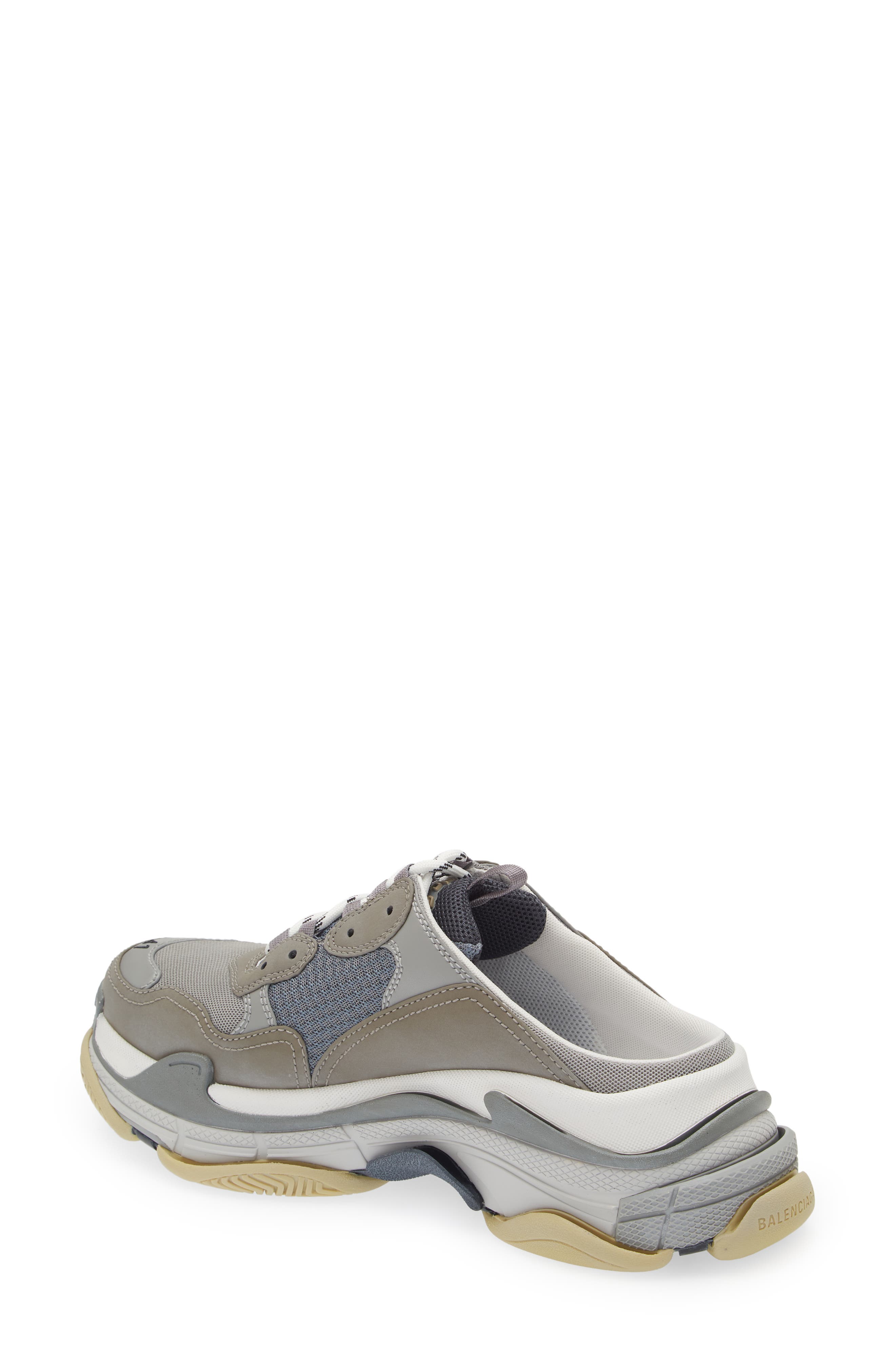 Balenciaga Triple S Sneaker Mule in Grey/Blue | Smart Closet