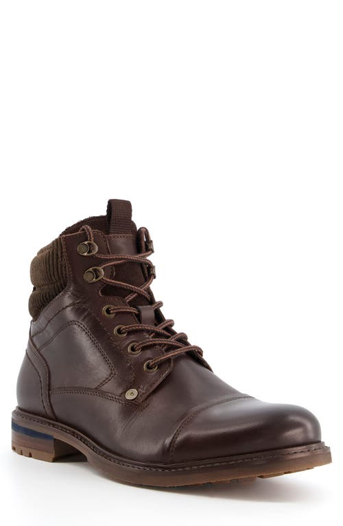 Candor Lace-Up Cap Toe Boot in Brown