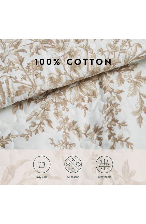 Laura Ashley Bedford Quilt & Sham Set In Mocha
