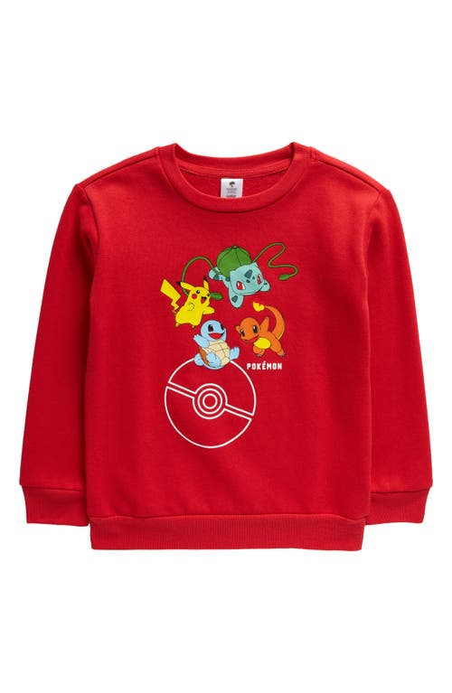 Tucker + Tate Kids' Long Sleeve Graphic T-Shirt in Red Letter Pokemon