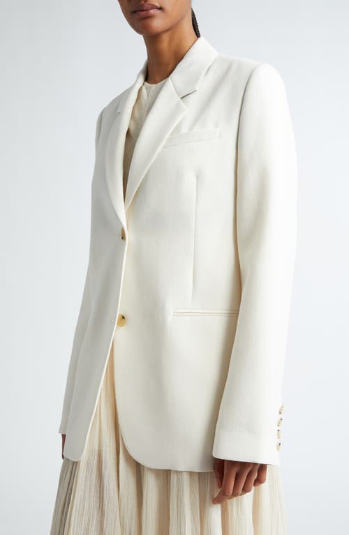 Shop Totême Toteme Tailored Suit Jacket In Off White