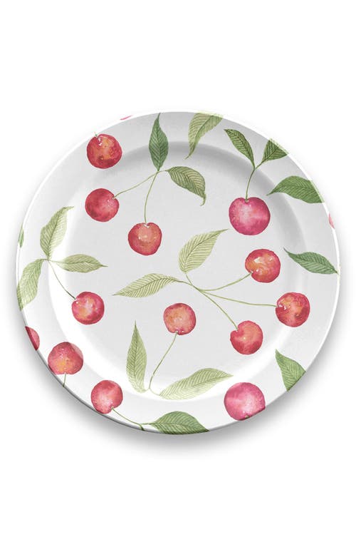 Tarhong Berries Cherries Salad Plate Set Of 6 In White Multi